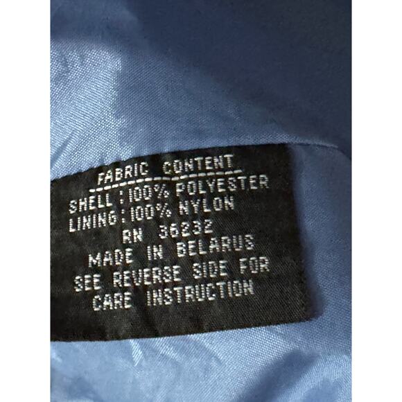 Gallery Coat Blue Button Front XL Check Measurement Photos 1X Night Out #36232 - Picture 5 of 9